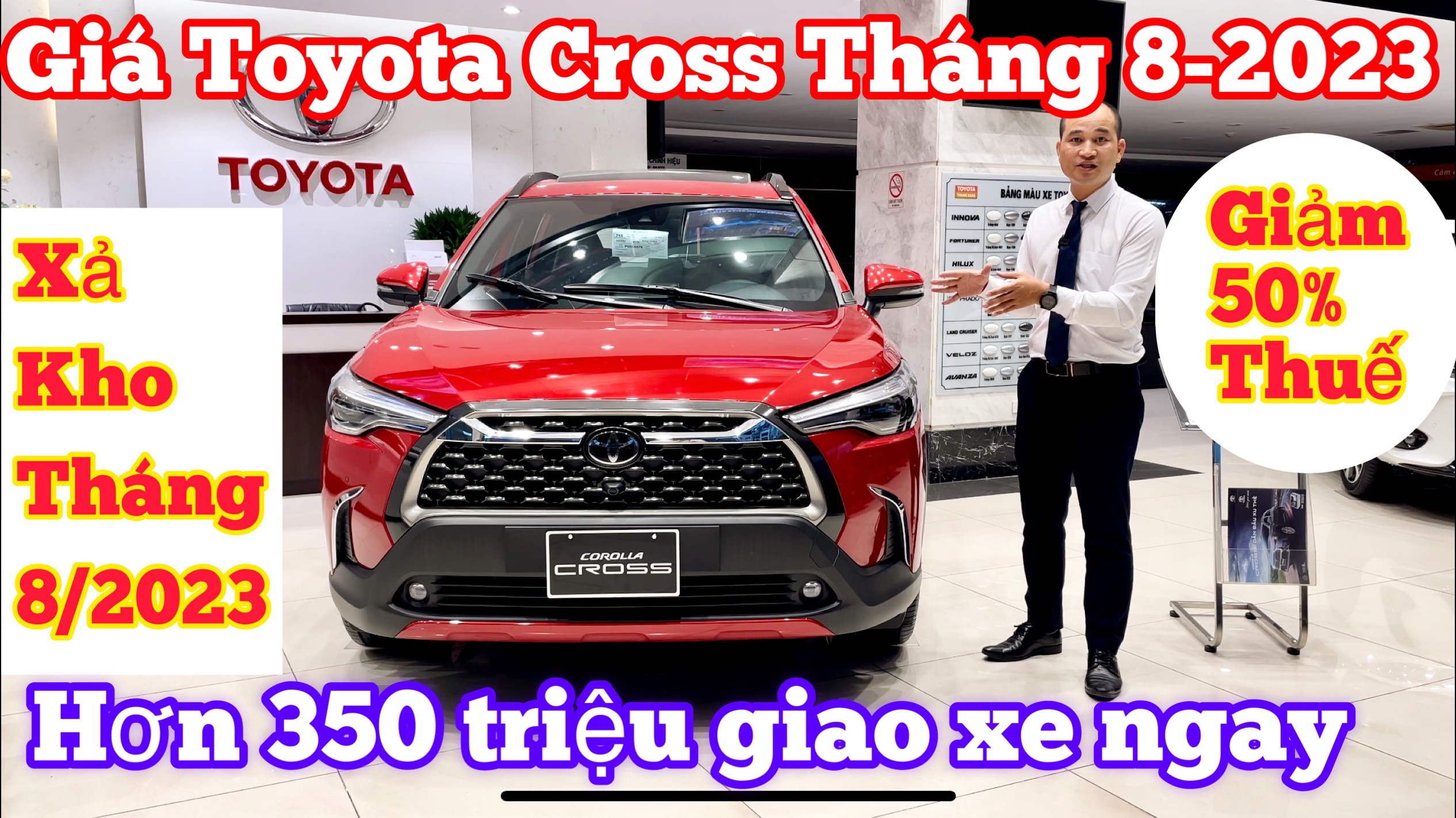 Bảng giá xe Toyota Corolla Cross tháng 8/2023 khuyến mại lăn bánh mới nhất hôm nay hơn 300 triệu