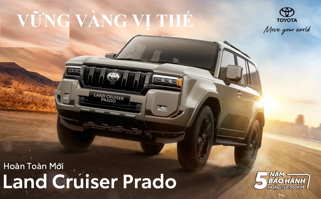 Toyota Việt Nam chính thức giới thiệu mẫu xe Land Cruiser Prado 2024 hoàn toàn mới giá từ 3.48 tỷ