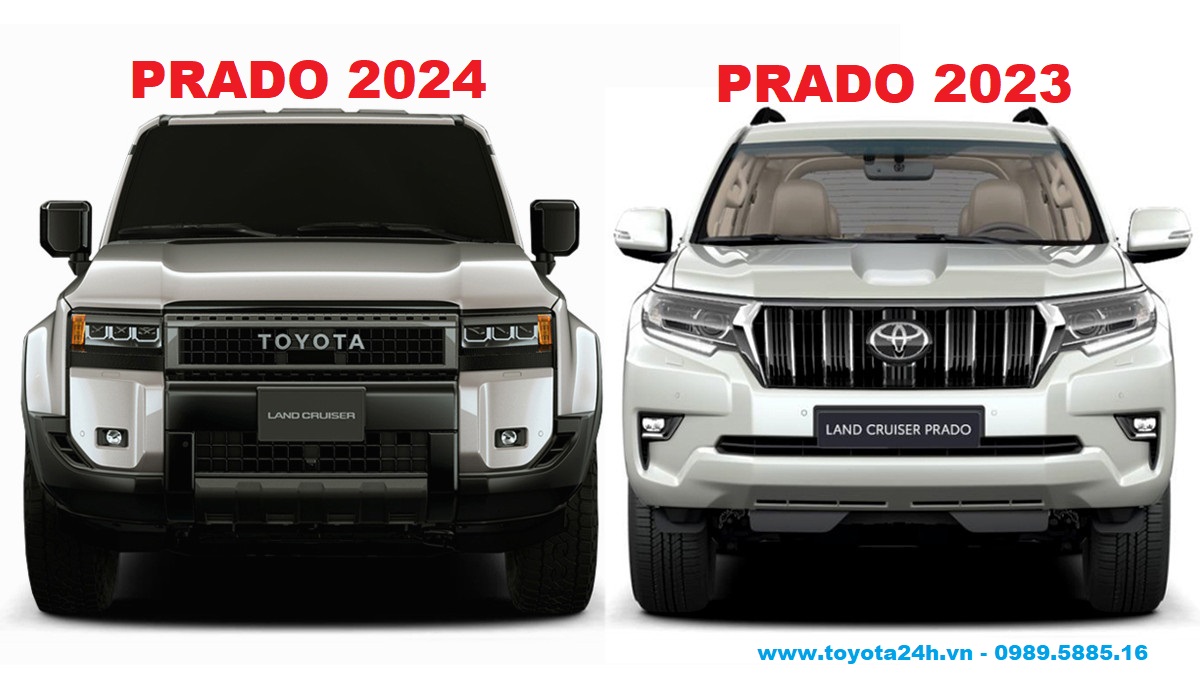 So sánh Toyota Prado 2023 và Land Cruiser Prado 2024 Series 250 sự khác nhau và những nâng cấp